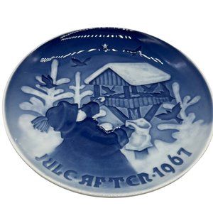 VINTAGE B & G Kjobenhavn Christmas 1967 Plate Jubilee Vintage with box Denmark